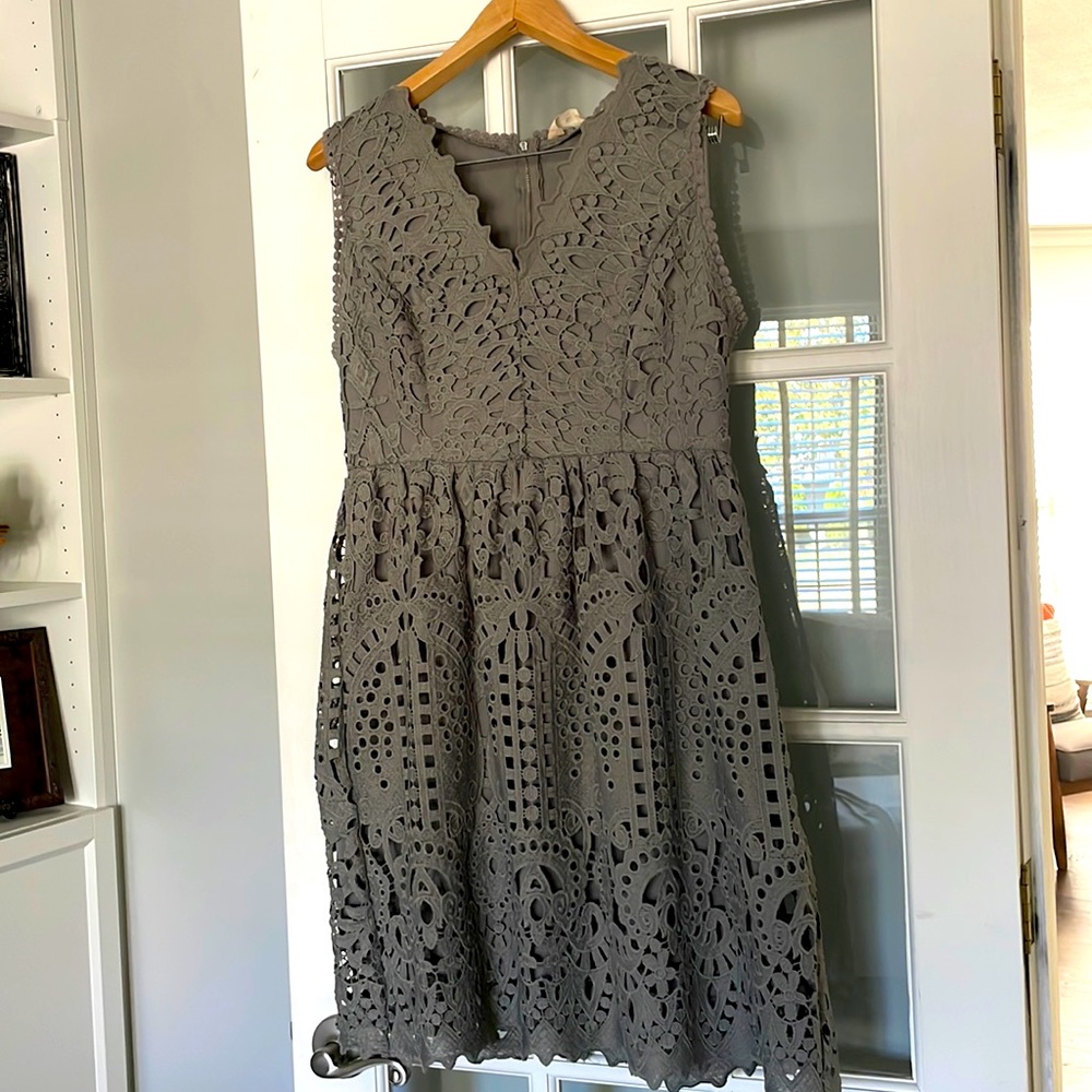 Gray knee length dress